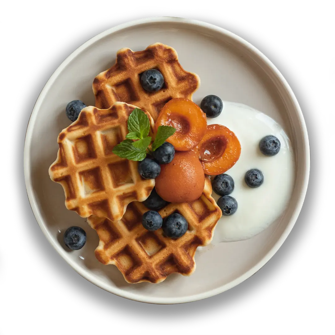 Waffle cu afine